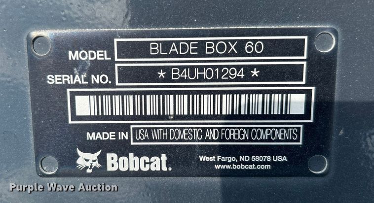image for item LE9790 Bobcat Blade Box 60  box blade