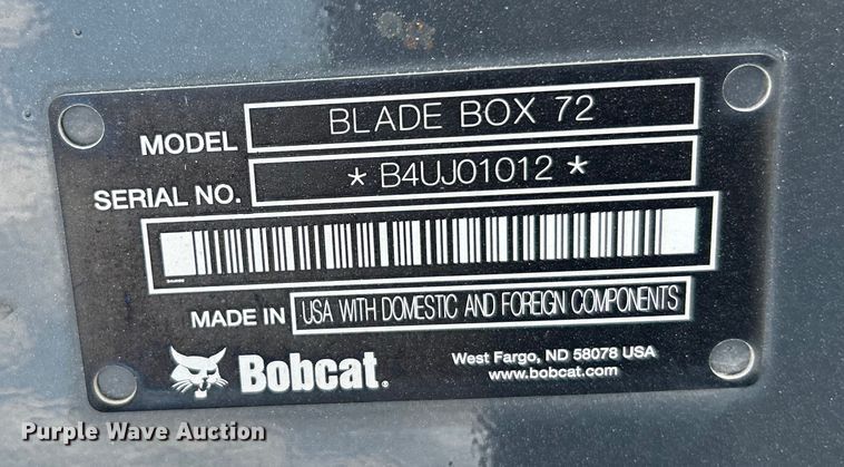 image for item LE9791 Bobcat Blade Box 72  box blade