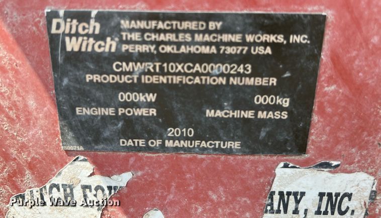 image for item LF9433 2010 Ditch Witch RT10  trencher