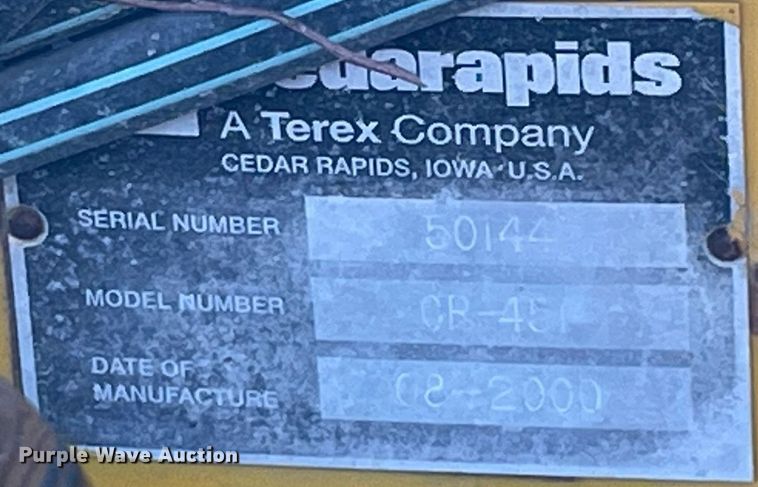 image for item LJ9627 2000 Cedarapids CR451  paver