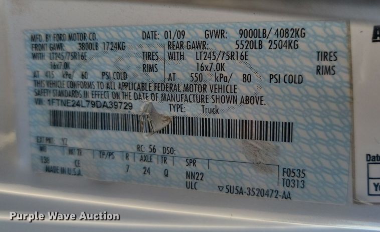 image for item LQ9230 2009 Ford E-250  delivery van