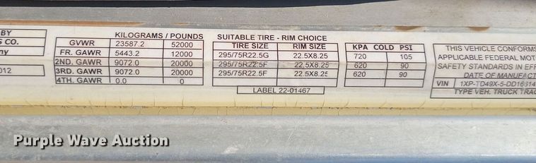 image for item LQ9240 2013 Peterbuilt 367  dump truck