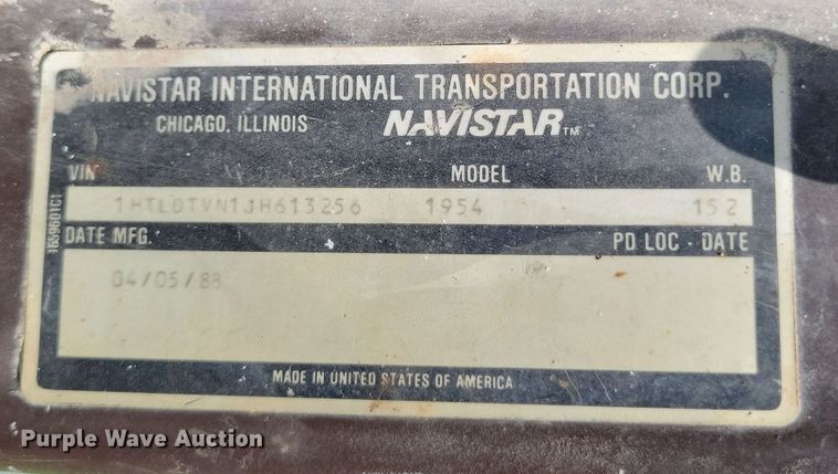 image for item LS9680 1988 International 1954  dump truck