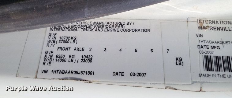 image for item LS9688 2008 International Work Star 7300  bucket truck