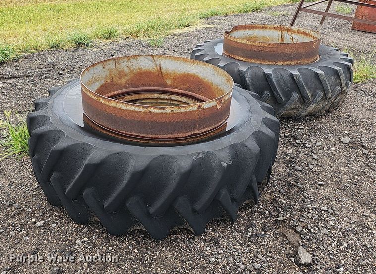 image for item ME9007 (2) 18.4-38 tires and wheels