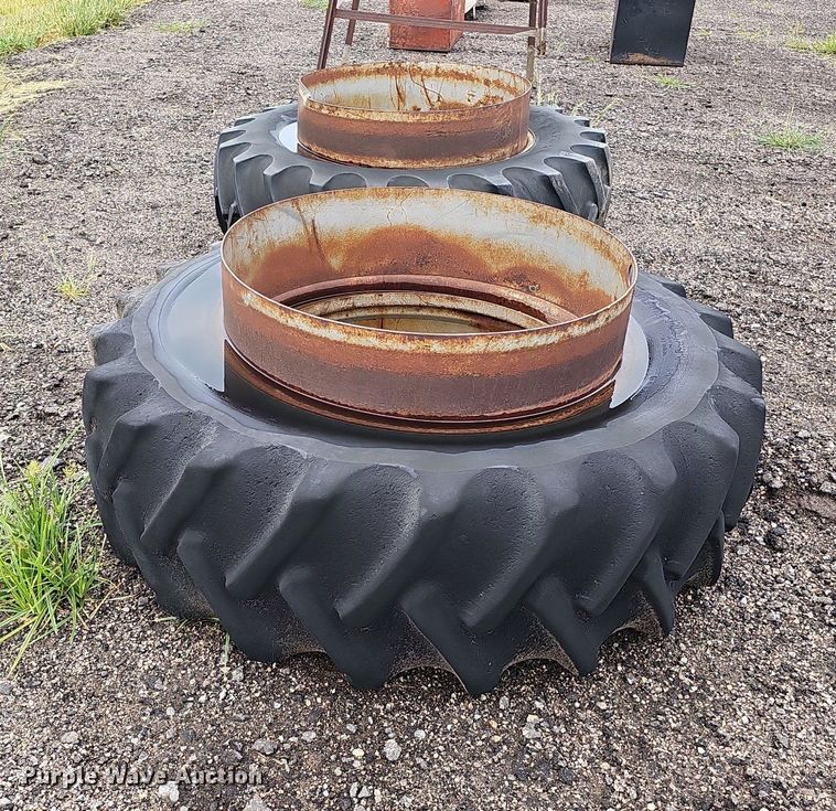 image for item ME9007 (2) 18.4-38 tires and wheels