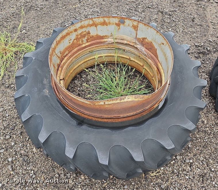 image for item ME9007 (2) 18.4-38 tires and wheels