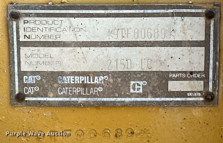 image for item ML9248 1990 Caterpillar 215D LC  excavator