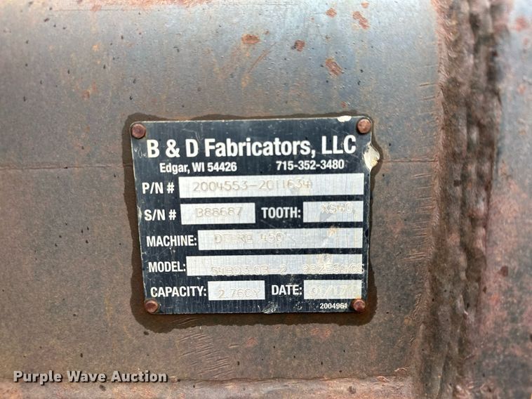 image for item MQ9341 B&D  excavator bucket