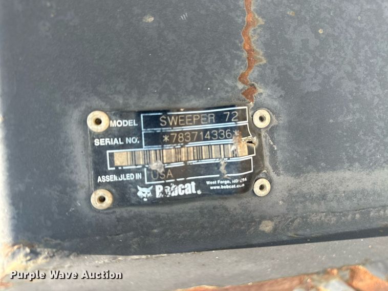 image for item MQ9366 Bobcat Sweeper 72  skid steer sweeper