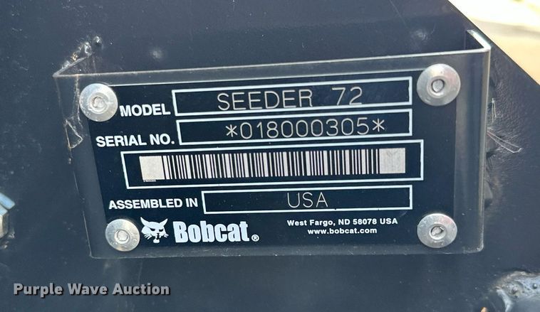 image for item MQ9383 Bobcat Seeder 72  skid steer seeder