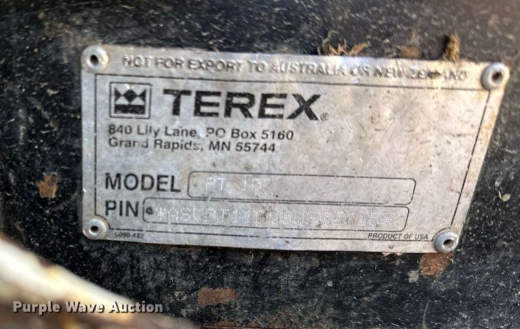 image for item MQ9388 2015 Terex PT-110  tracked skid steer loader