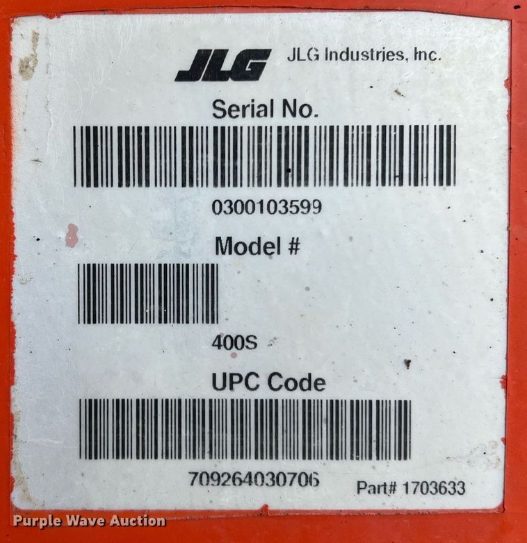 image for item NA9145 2007 JLG 400S  boom lift