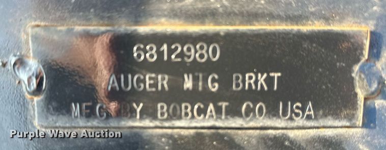 image for item NF9110 Bobcat  skid steer auger mounting bracket