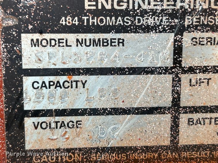 image for item NL9554 1991 Economy SPL3284-4  scissor lift