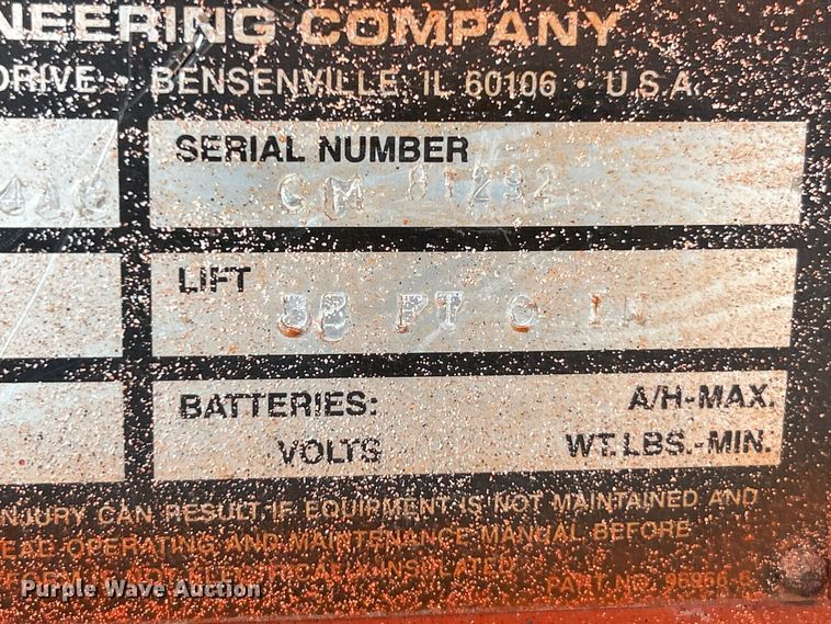 image for item NL9554 1991 Economy SPL3284-4  scissor lift