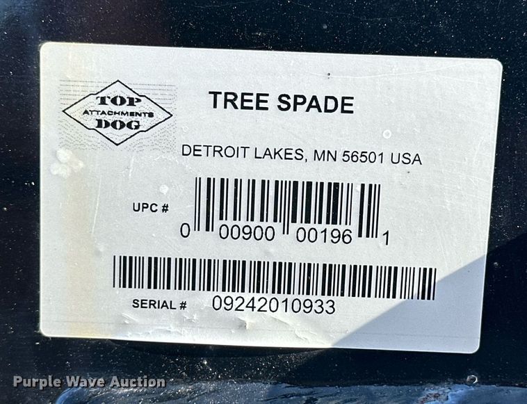 image for item NP9457 Top Dog Attachments  skid steer tree spade