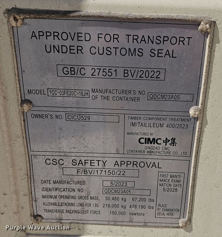 image for item NT9965 2023 CIMC  office container