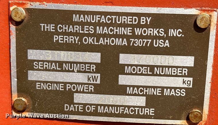 image for item OC9429 2000 Ditch Witch 3700  trencher