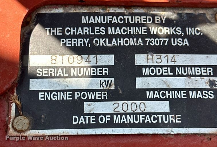 image for item OC9429 2000 Ditch Witch 3700  trencher