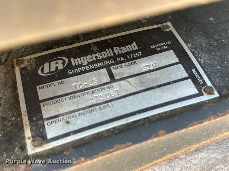 image for item OC9451 Ingersoll Rand TC-13  trench compactor