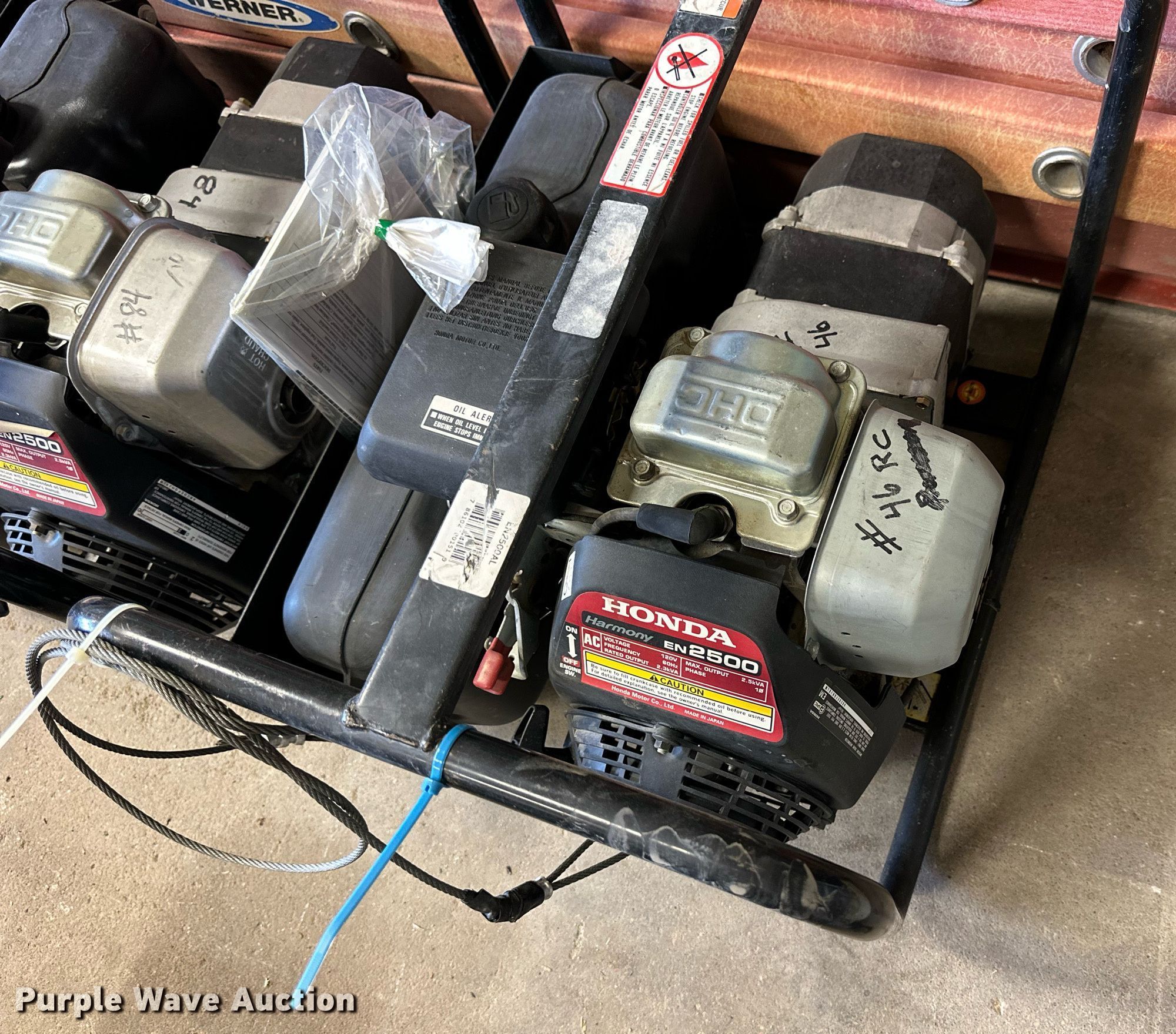 (4) Honda Harmony EN2500 generators in Rush Center, KS Item NP9484