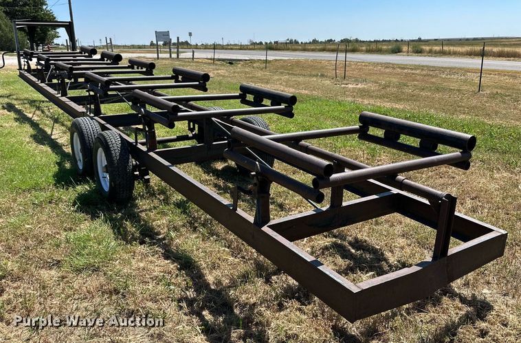 image for item DQ1418 Shop built round bale trailer