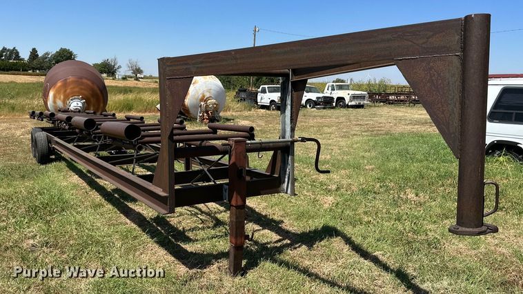 image for item DQ1418 Shop built round bale trailer