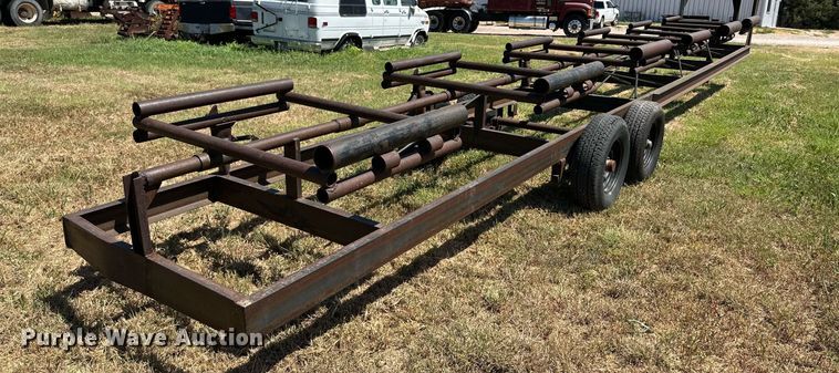 image for item DQ1418 Shop built round bale trailer