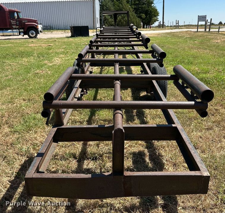 image for item DQ1418 Shop built round bale trailer