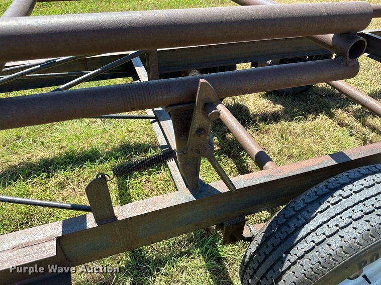 image for item DQ1418 Shop built round bale trailer