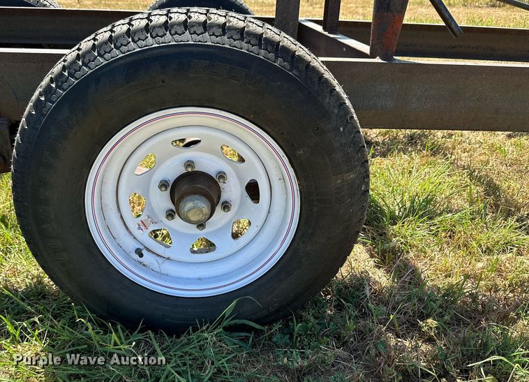 image for item DQ1418 Shop built round bale trailer