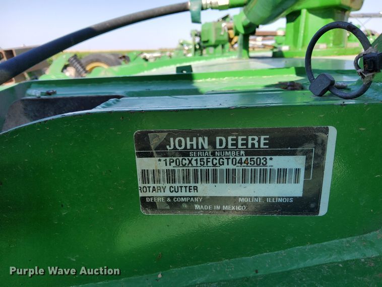 image for item DQ2193 2016 John Deere CX15  batwing rotary mower