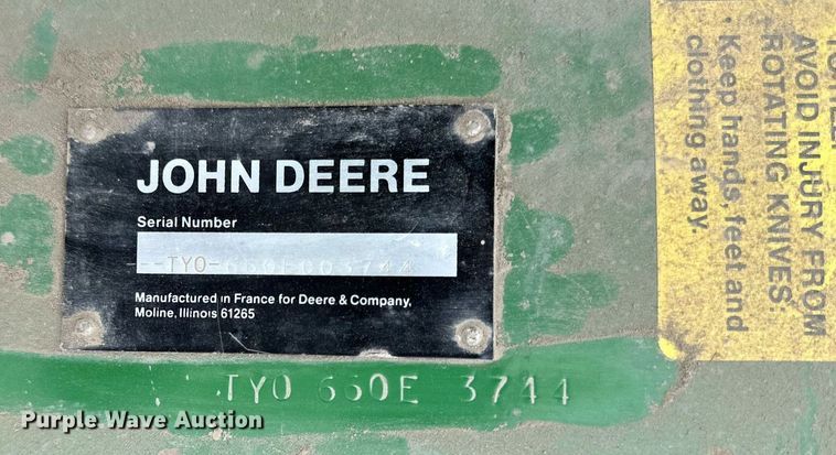 image for item DS2274 John Deere 660  rototiller