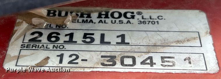 image for item LF9439 Bush Hog 2615L1  batwing rotary mower