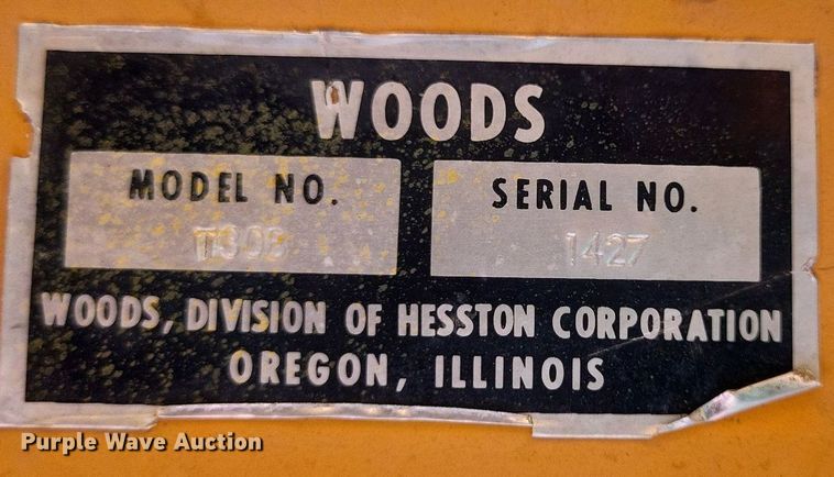 image for item LS9740 Woods T308  backhoe attachment