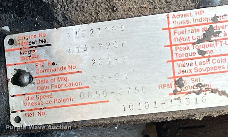 image for item MG9427 1992 White GMC WCM  grain truck