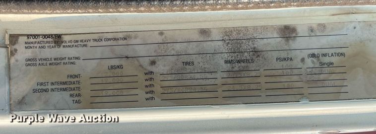 image for item MG9427 1992 White GMC WCM  grain truck