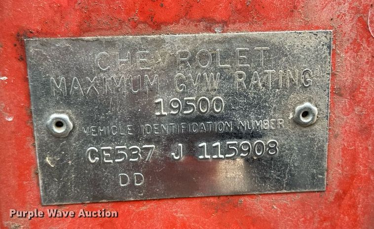 image for item NX9723 1967 Chevrolet C50  grain truck