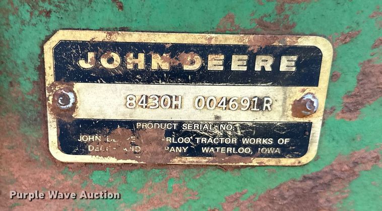 image for item NX9731 1977 John Deere 8430  4WD tractor