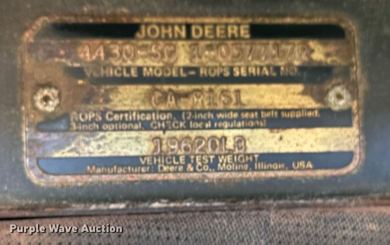 image for item NX9732 1975 John Deere 4430  tractor