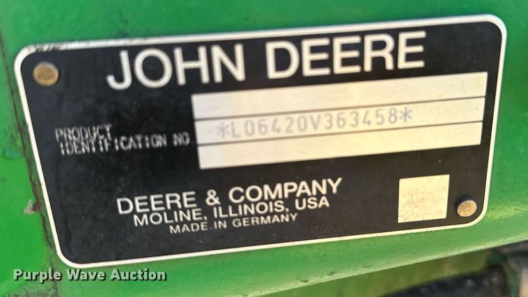 image for item OC9210 2003 John Deere 6420  MFWD tractor
