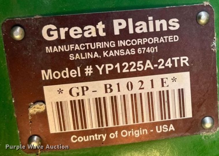 image for item OC9503 2010 Great Plains YP-1225-TR  split row no-till planter