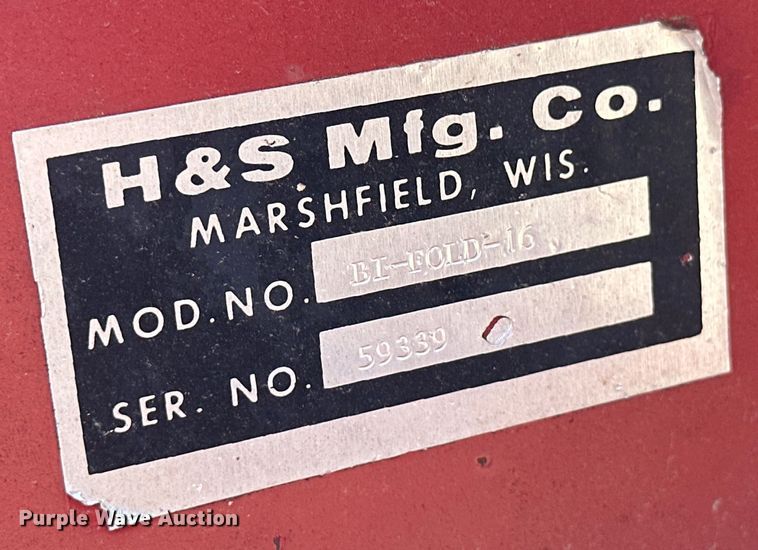 image for item OC9504 H&S Bi-Fold 16  hay rake