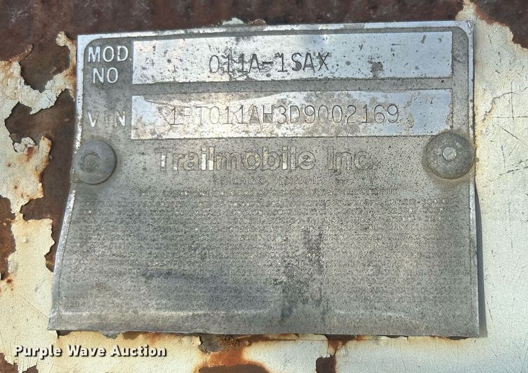 image for item DJ6330 1983 Trailmobile 011A-1SAX  dry van trailer