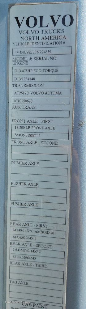 image for item DP2418 2015 Volvo VN  semi truck