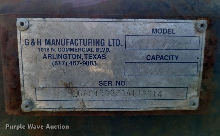 image for item DP5241 2003 G & H 1700/1500  roll-off container trailer