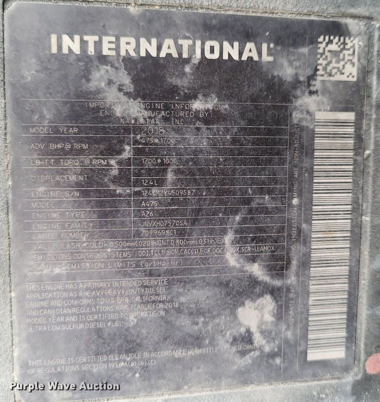 image for item DP5249 2019 International RH613  semi truck