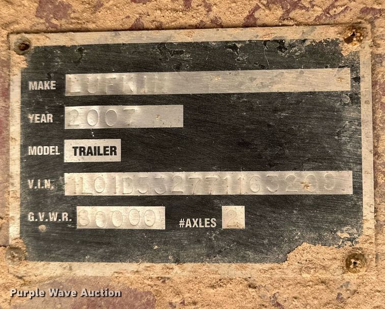 image for item DQ1417 2007 Lufkin  flatbed trailer