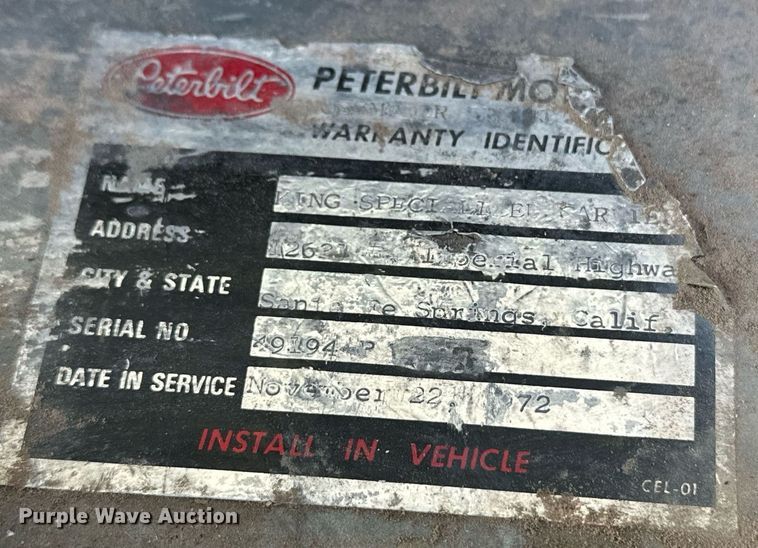 image for item DS7164 1973 Peterbilt 359ST  semi truck